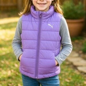 Puma girl vest puffer size xs 5-6